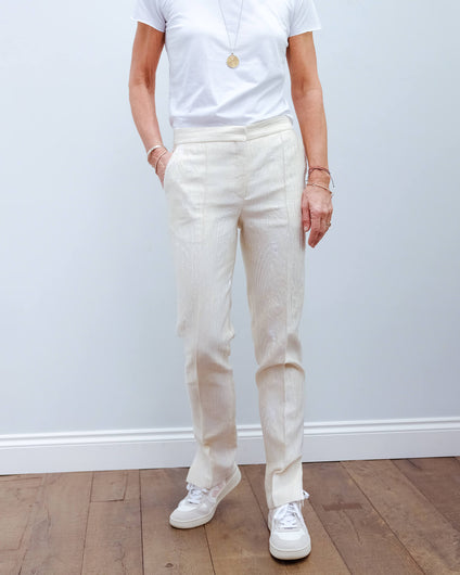 BMB Lingaard trousers in egg white