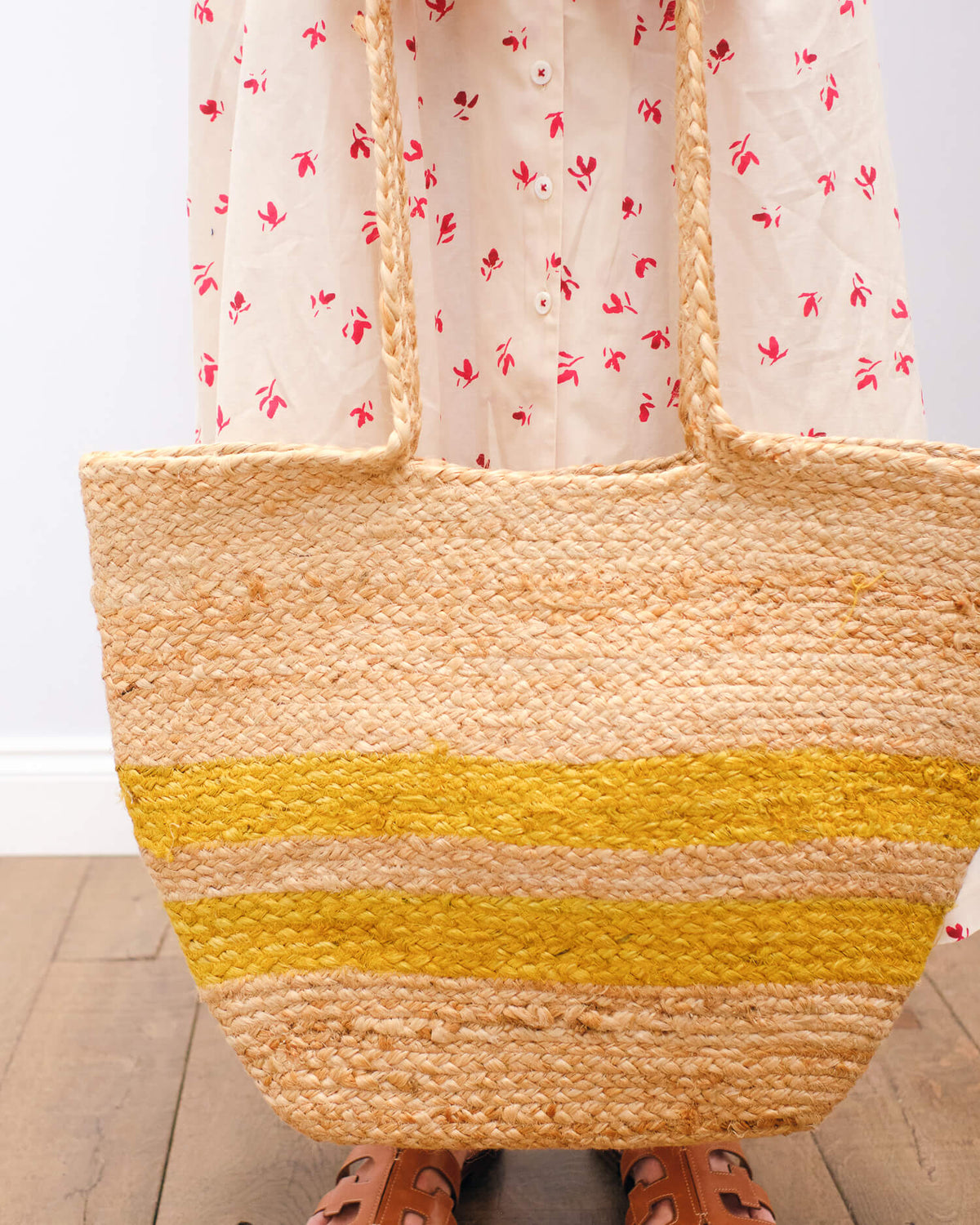 H Basket bag in yellow