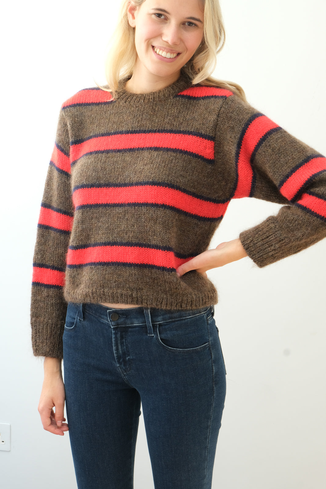 LOR Franja stripe knit in toffee