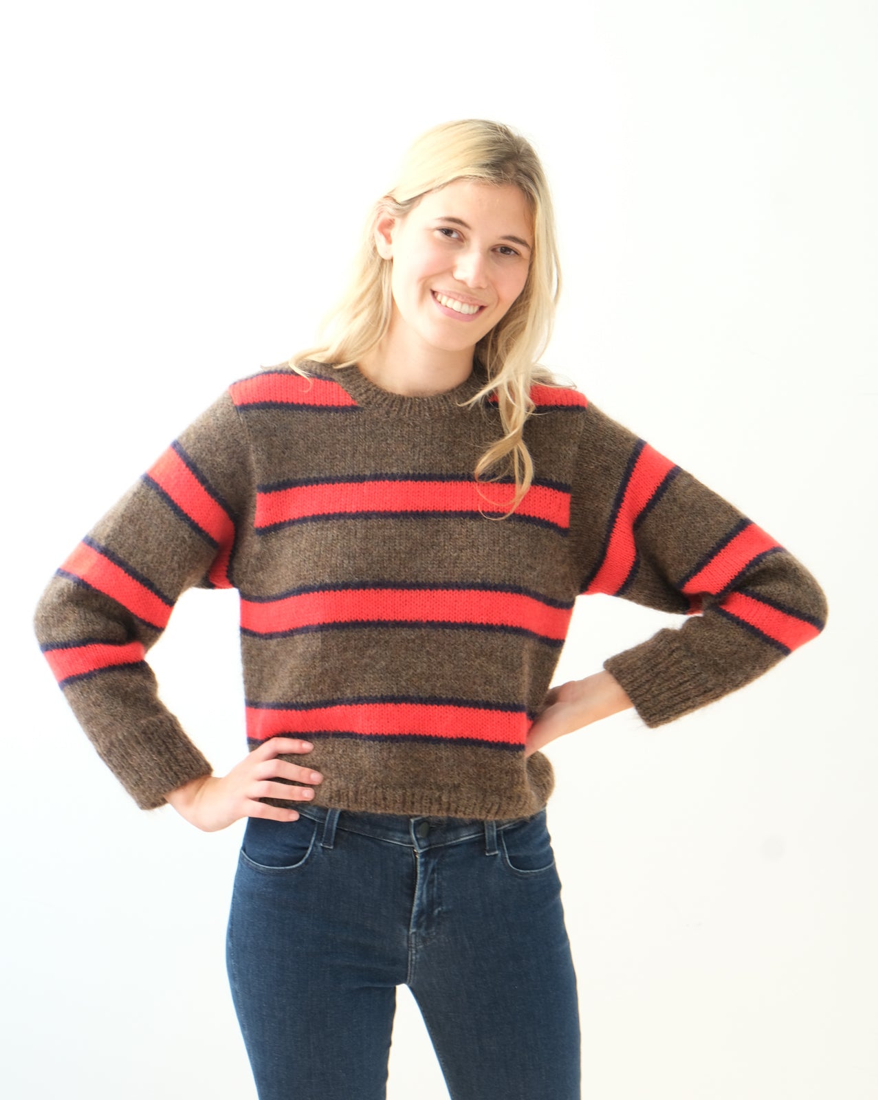 LOR Franja stripe knit in toffee