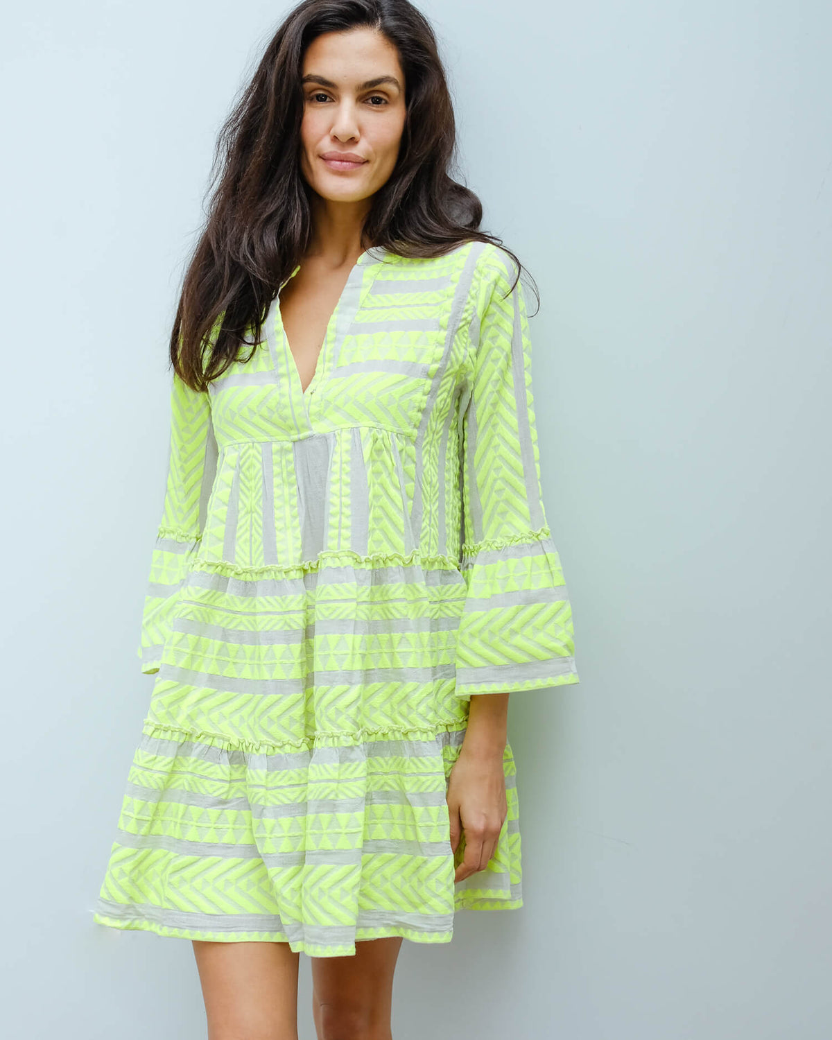 D 194 Short Ella dress in lime