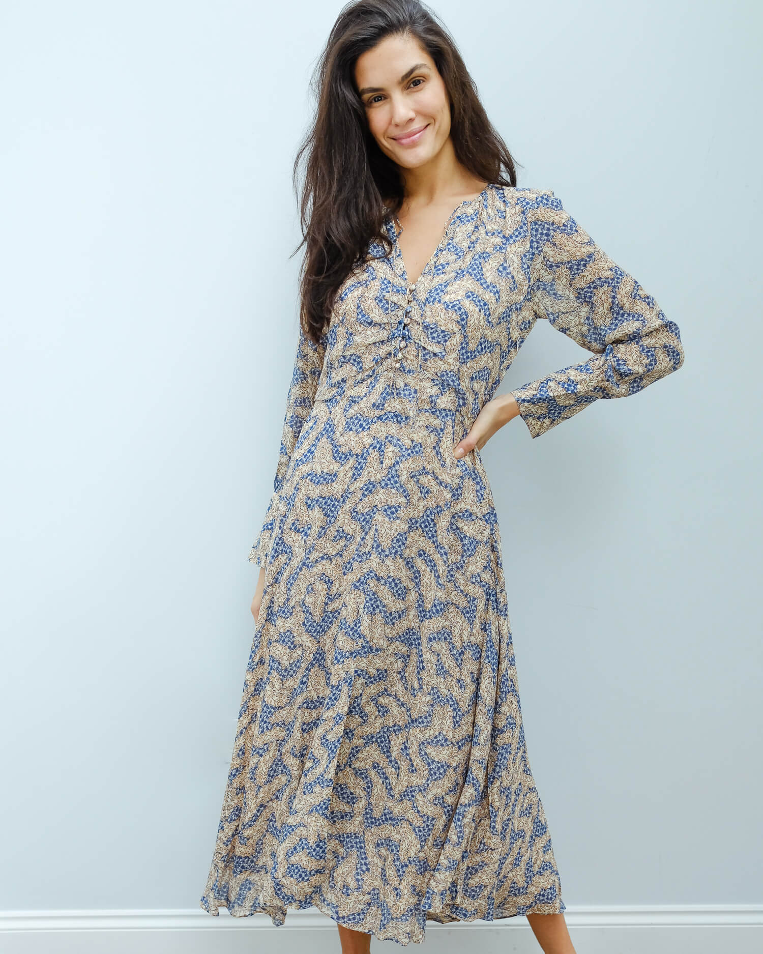 SEC.F Wildly midi dress in creme de peche