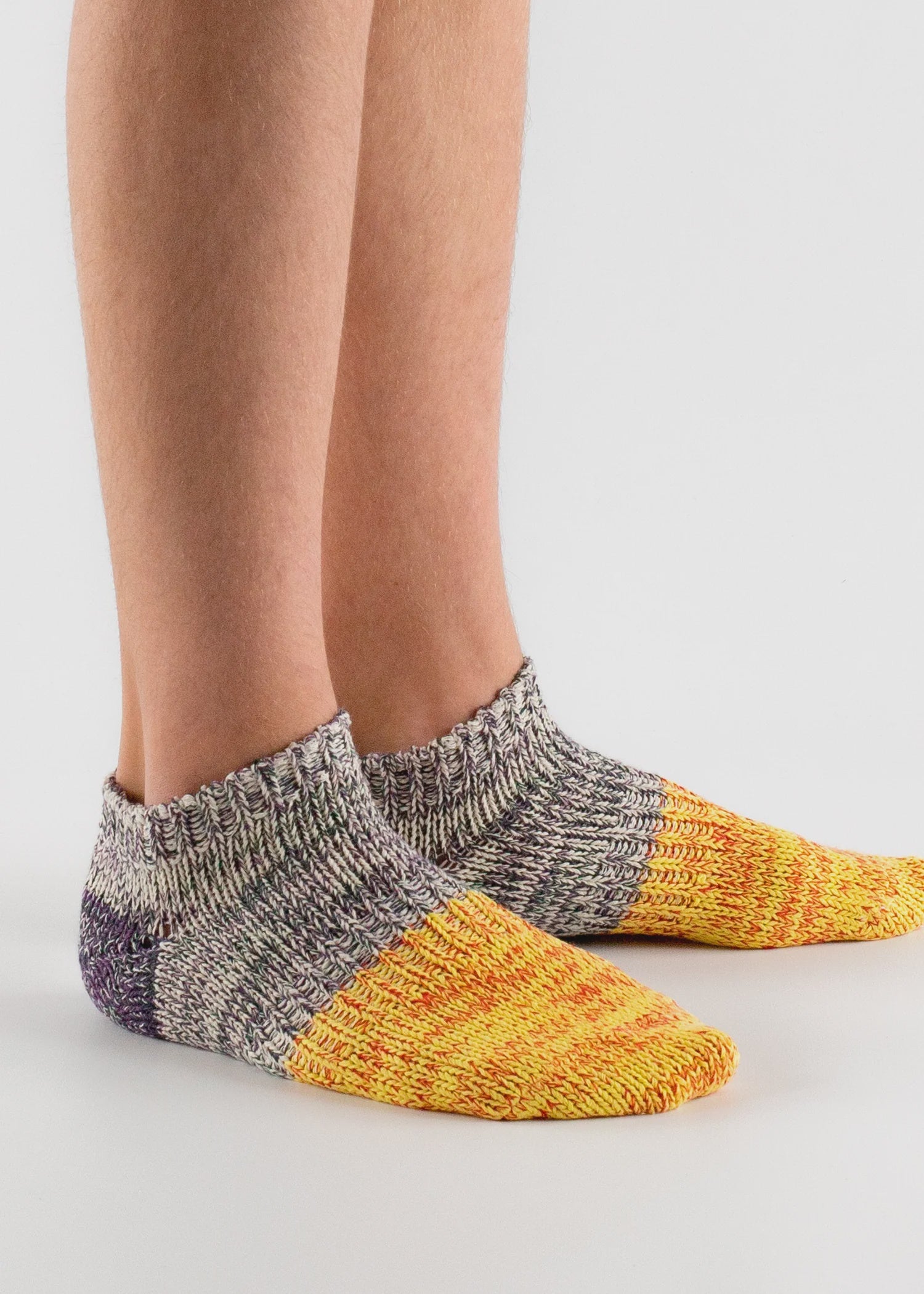 TL Charlie Ankle Socks in Blackberry, Yellow