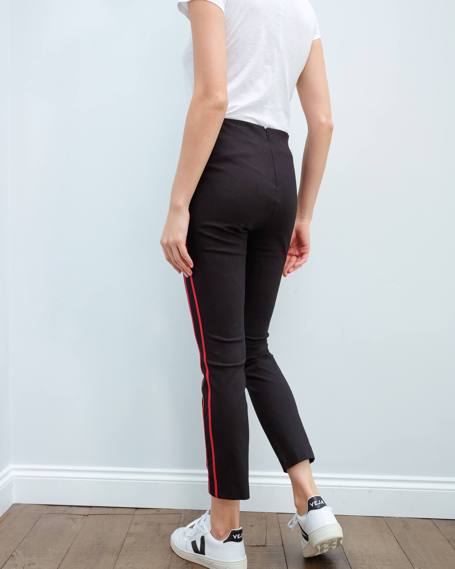 R&B Simone side panel pant in black