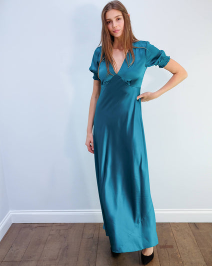 DVF Avianna dress in evergreen