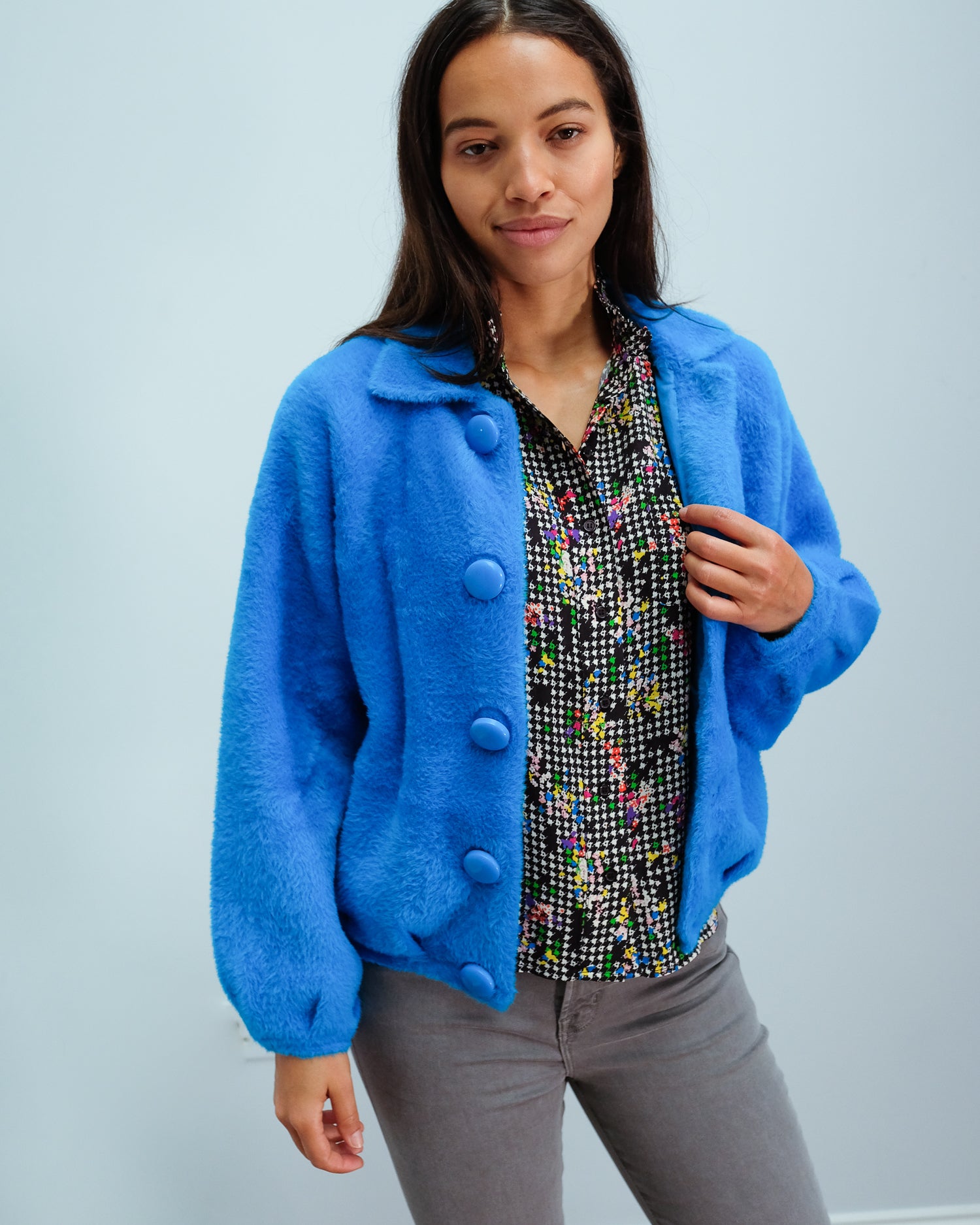 EA Wes soft cardi in persian sky