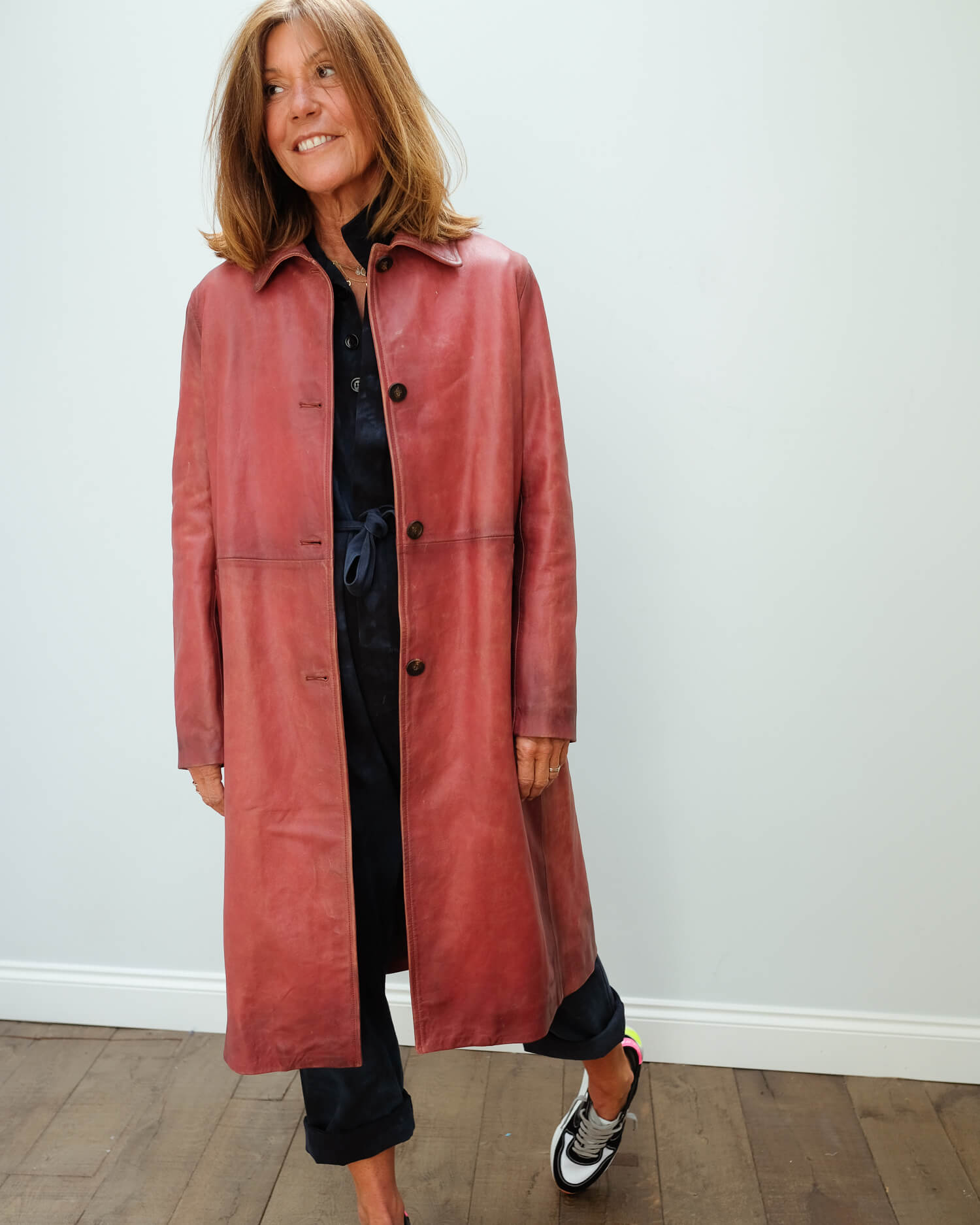 GG Amelia coat in rosso scuro