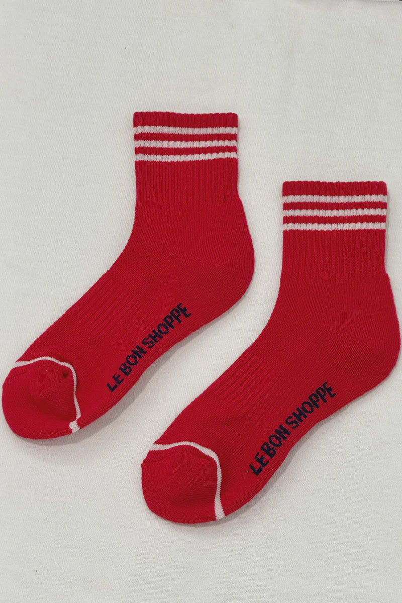 LBS Girlfriend Socks in Scarlet