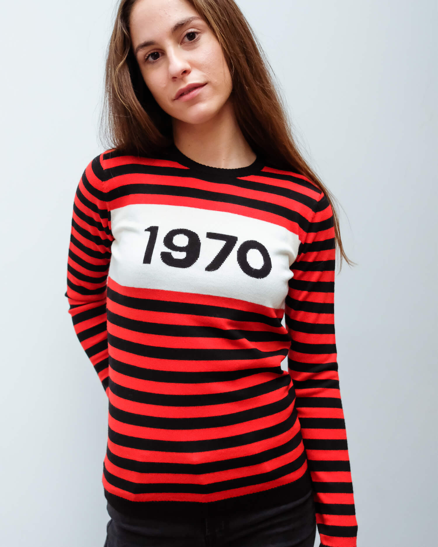 BF 1970 Striped jumper in red