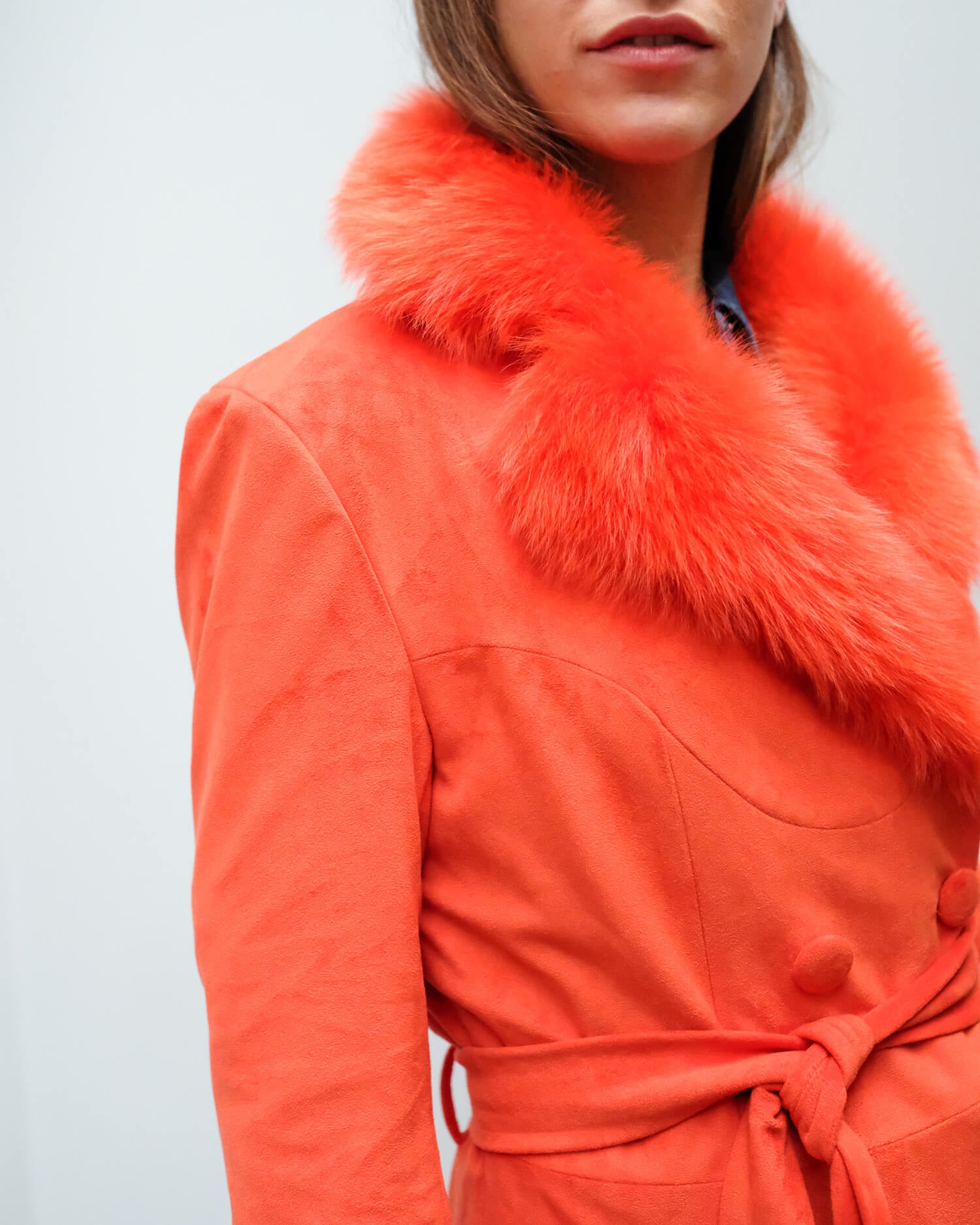 CHS Carrie coat in spicy orange