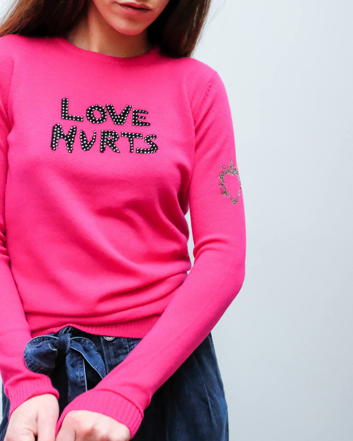 BF Love Hurts knit in fuchsia