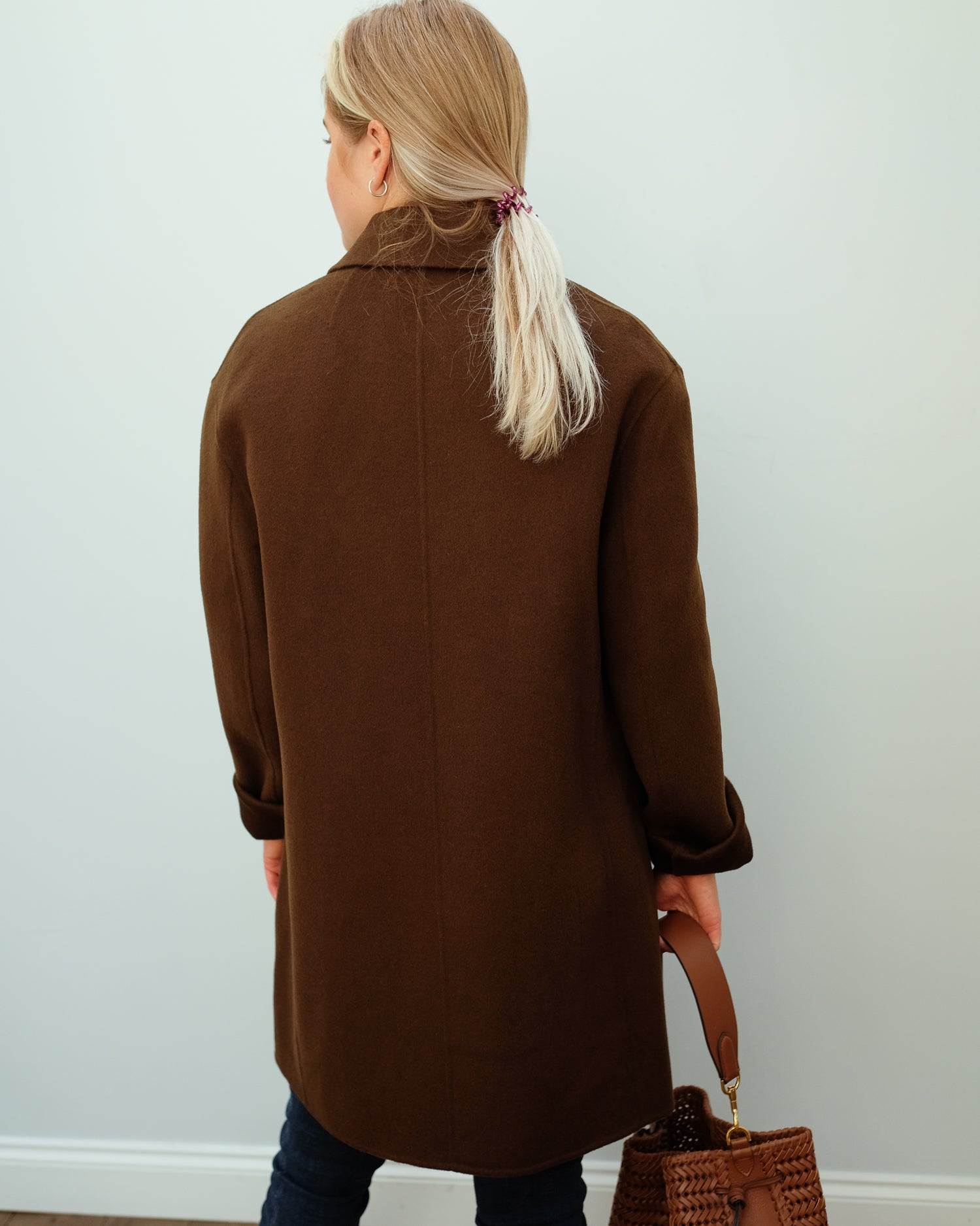 JOSEPH Clavel double face cashmere coat in moss