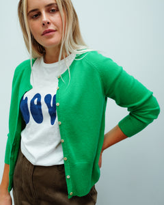 You added <b><u>JU Shrunken cardi in bright green</u></b> to your cart.