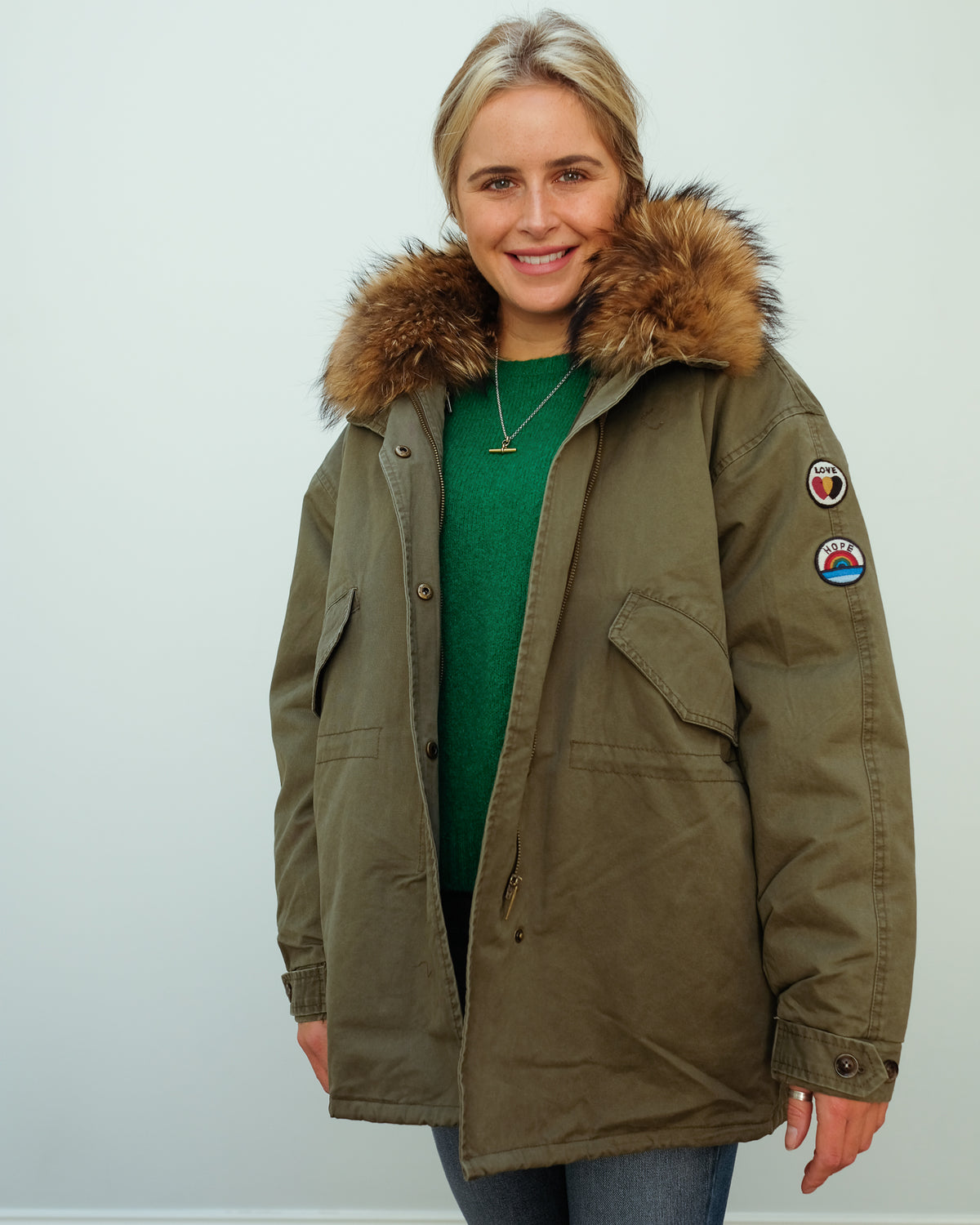 FIVE 134 Alma parka in ivy green