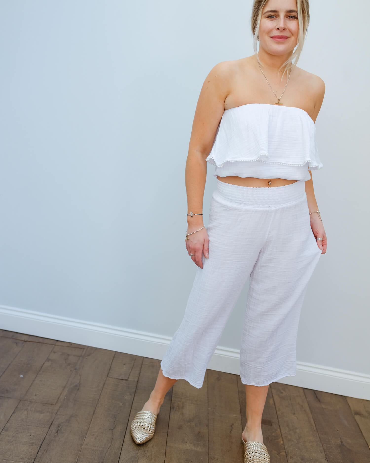 MSTARS Salma pant in white