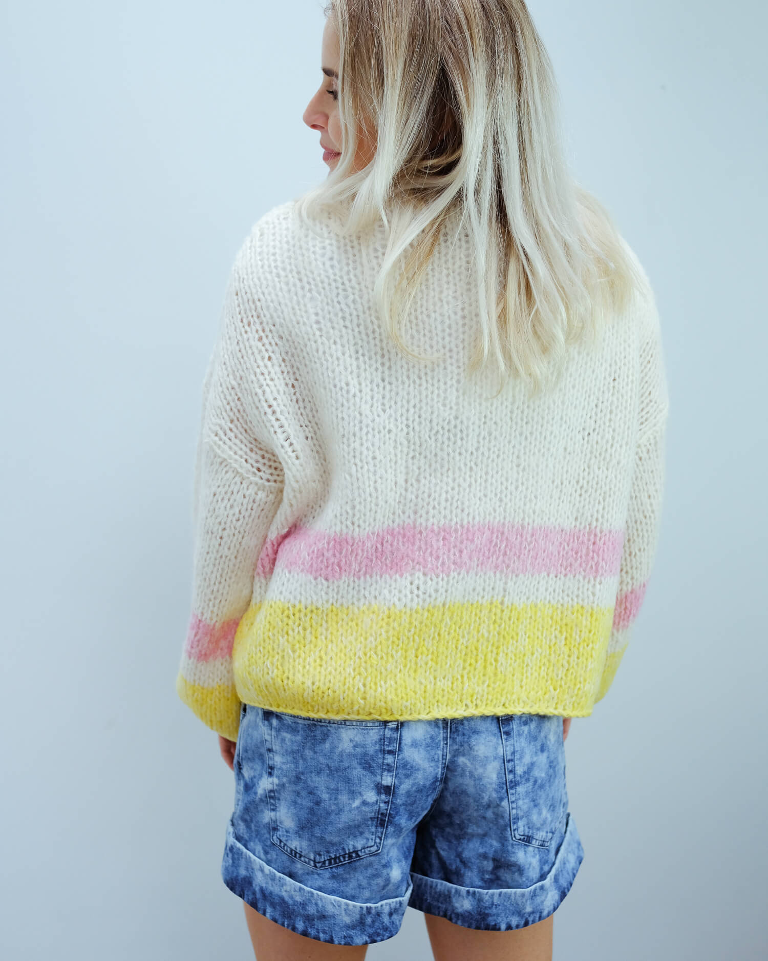 SLF Mellow cardi in yellow stripe