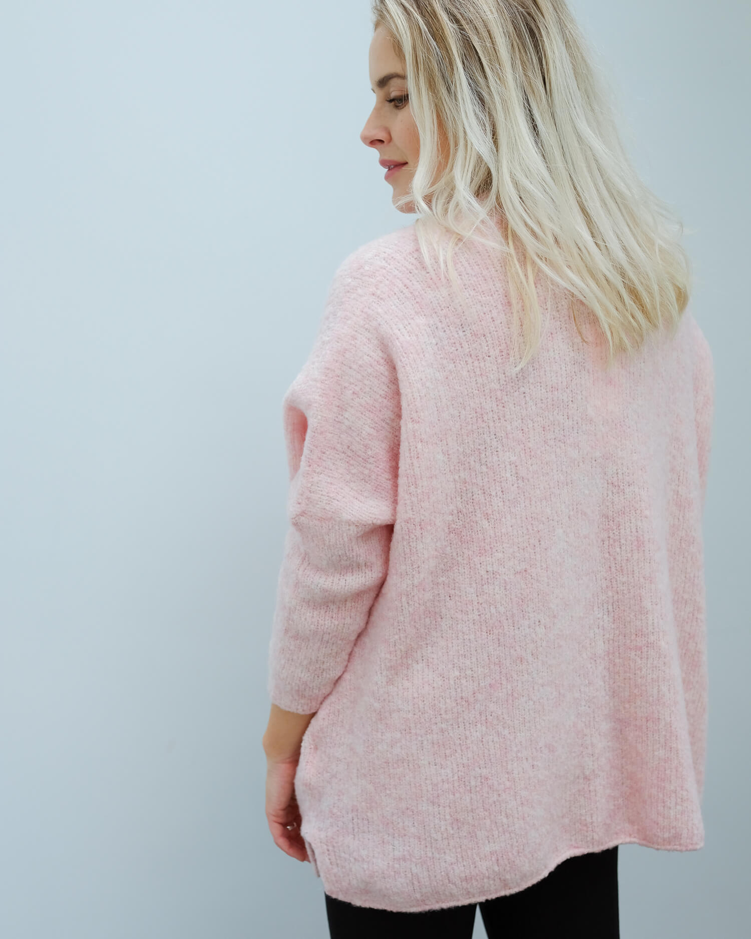 AV FOG272 LS open cardi in wild rose