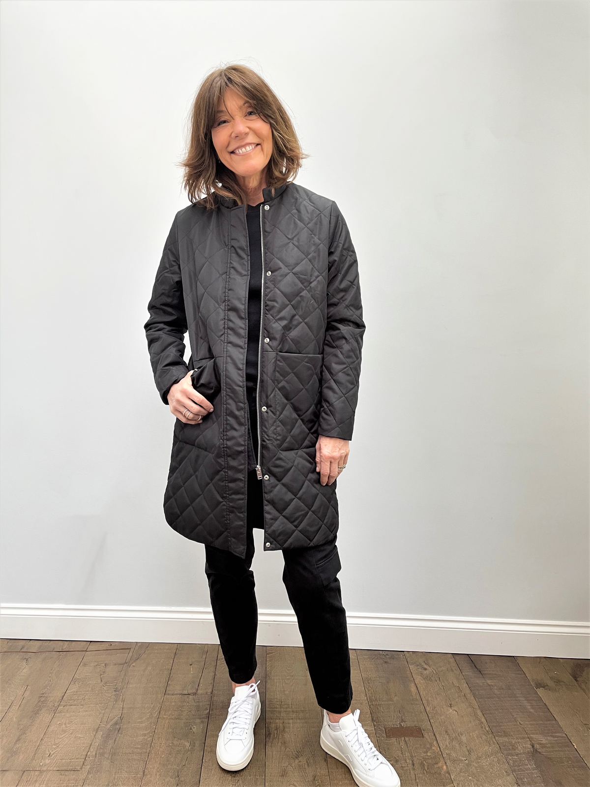 SLF Fillipa Quilted Coat in Black