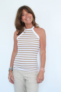 You added <b><u>SLF Analipa Top Striped Top in White, Kelp</u></b> to your cart.