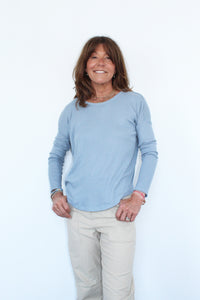 You added <b><u>R&B The Knit Rib Long Sleeve Top in Grydblue</u></b> to your cart.