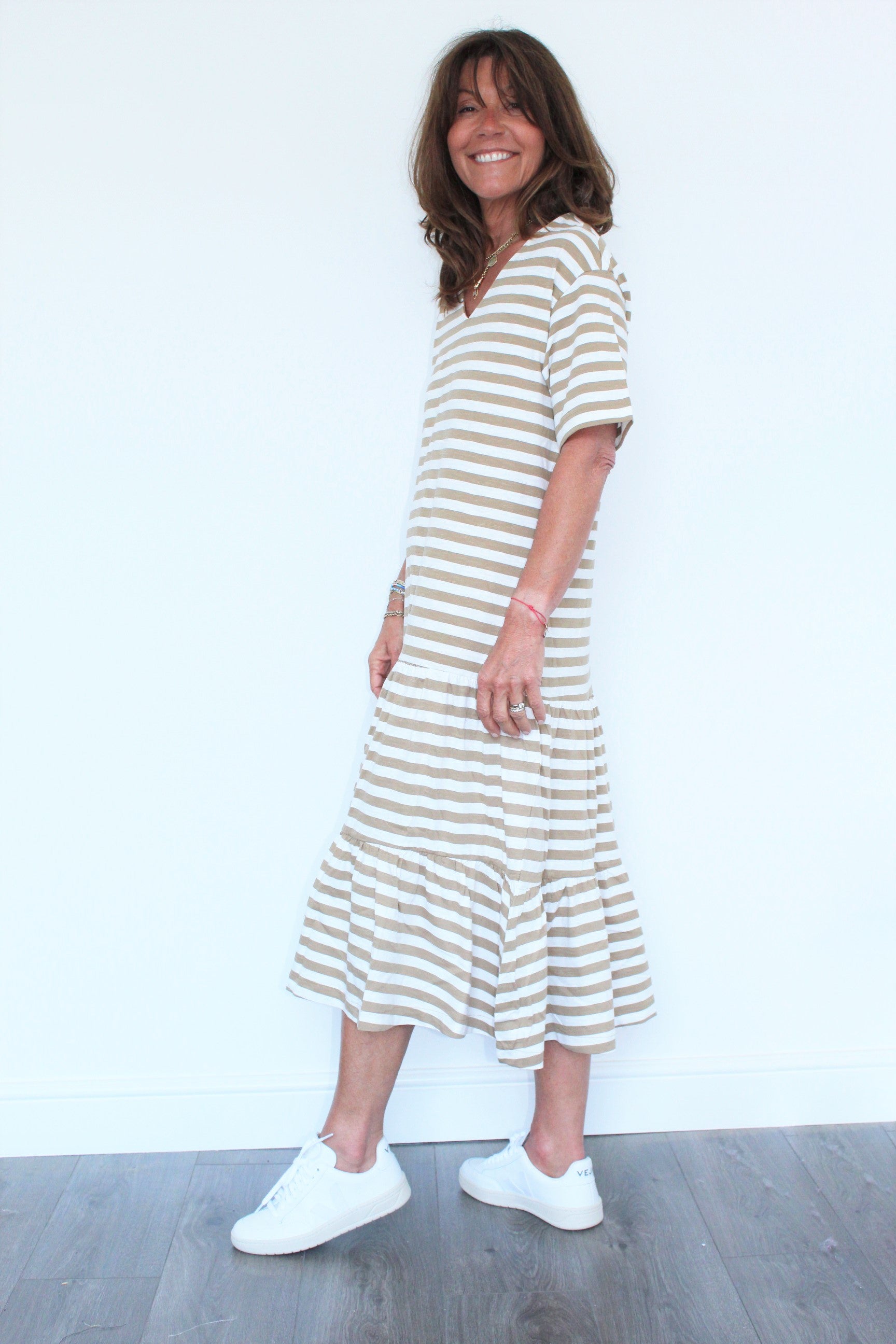 SLF Reed Striped Midi Dress