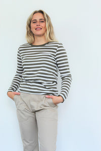 You added <b><u>SLF Standard Long Sleeve Tee in Kalamata and White</u></b> to your cart.