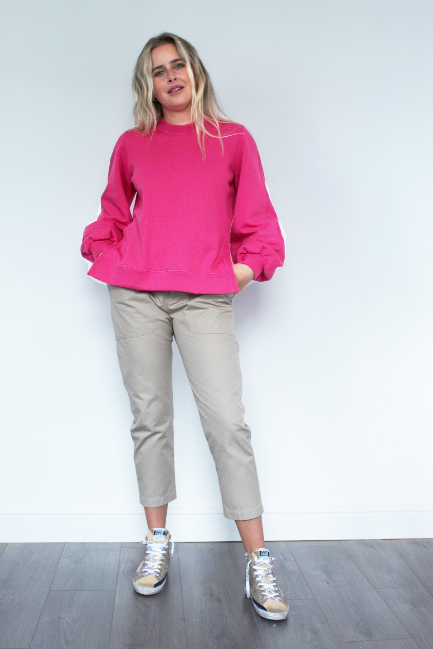 GANNI T2909 Software Isoli Sweat in Shocking Pink