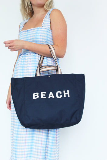 AH Household Tote Beach in Marine Canvas