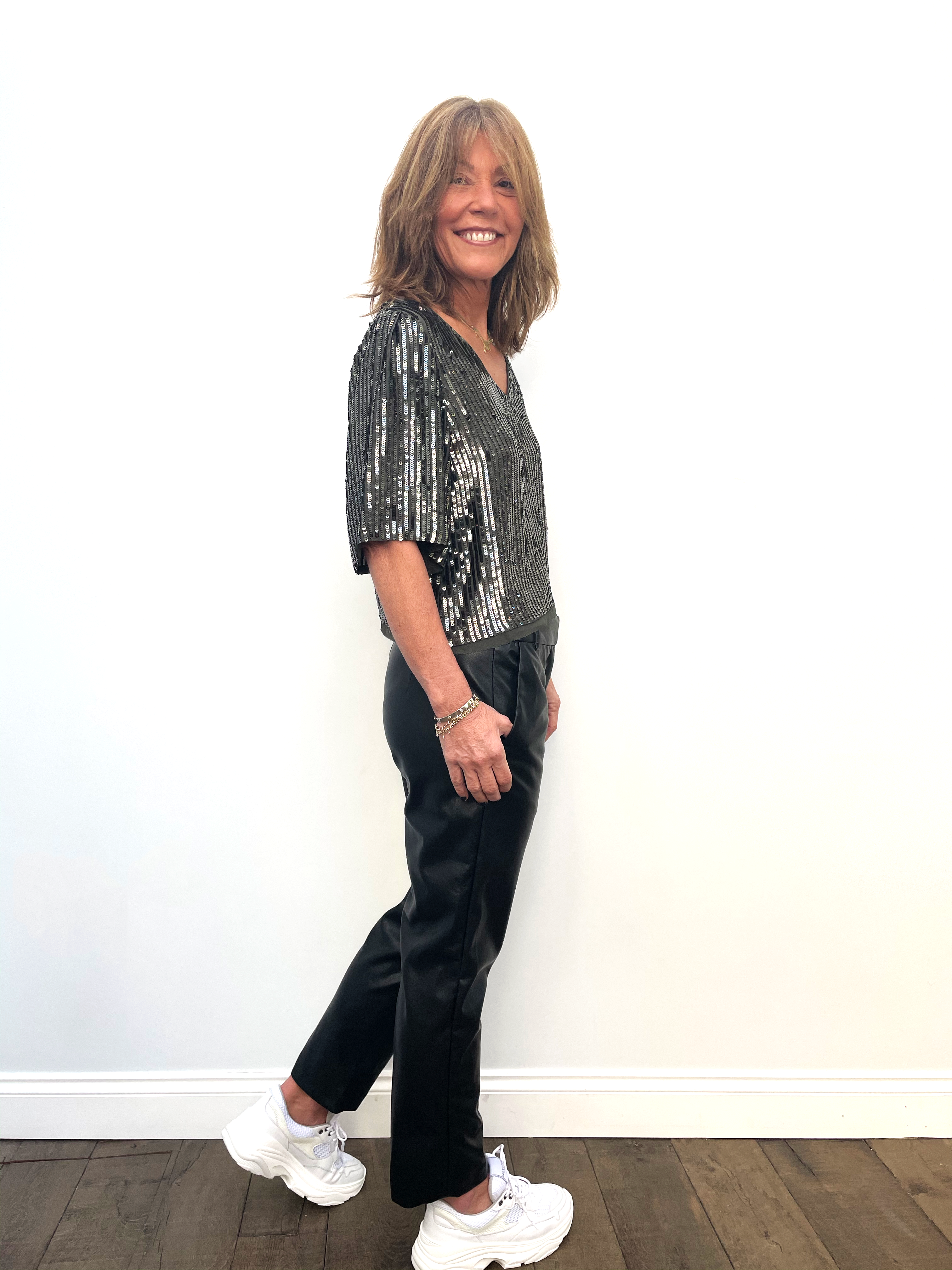 VELVET Honey Vegan Leather Pant in Black