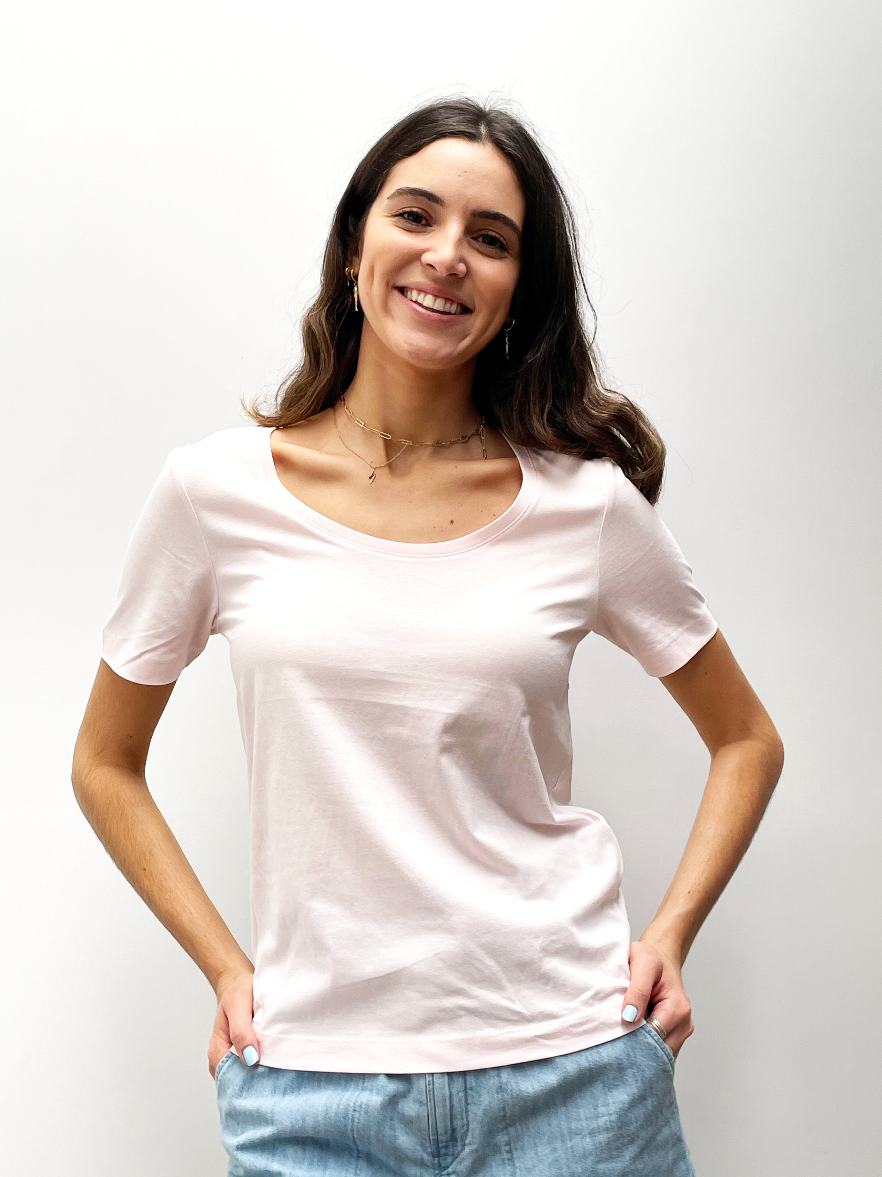 SLF Standard SS U Neck Tee in Primrose Pink