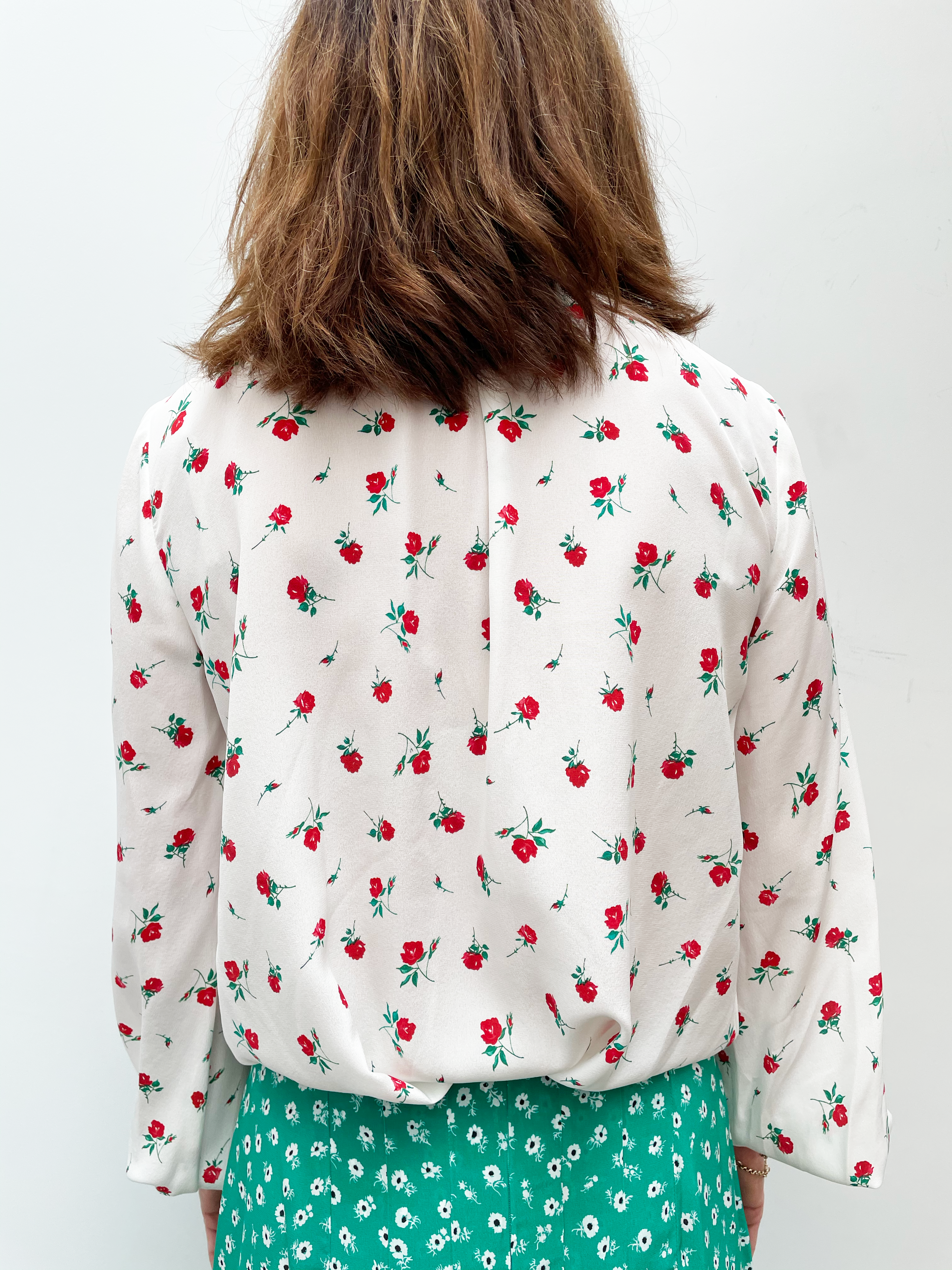 RIXO Moss Blouse in Rose Bud