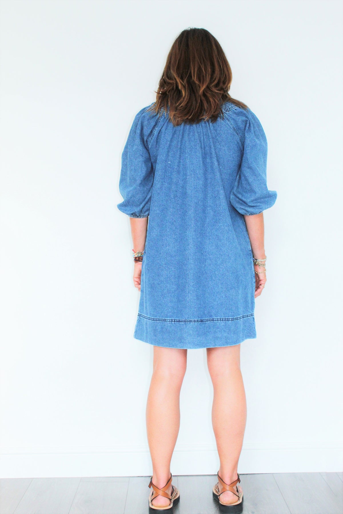 SEC.F Jeanie Dress in Blue Denim