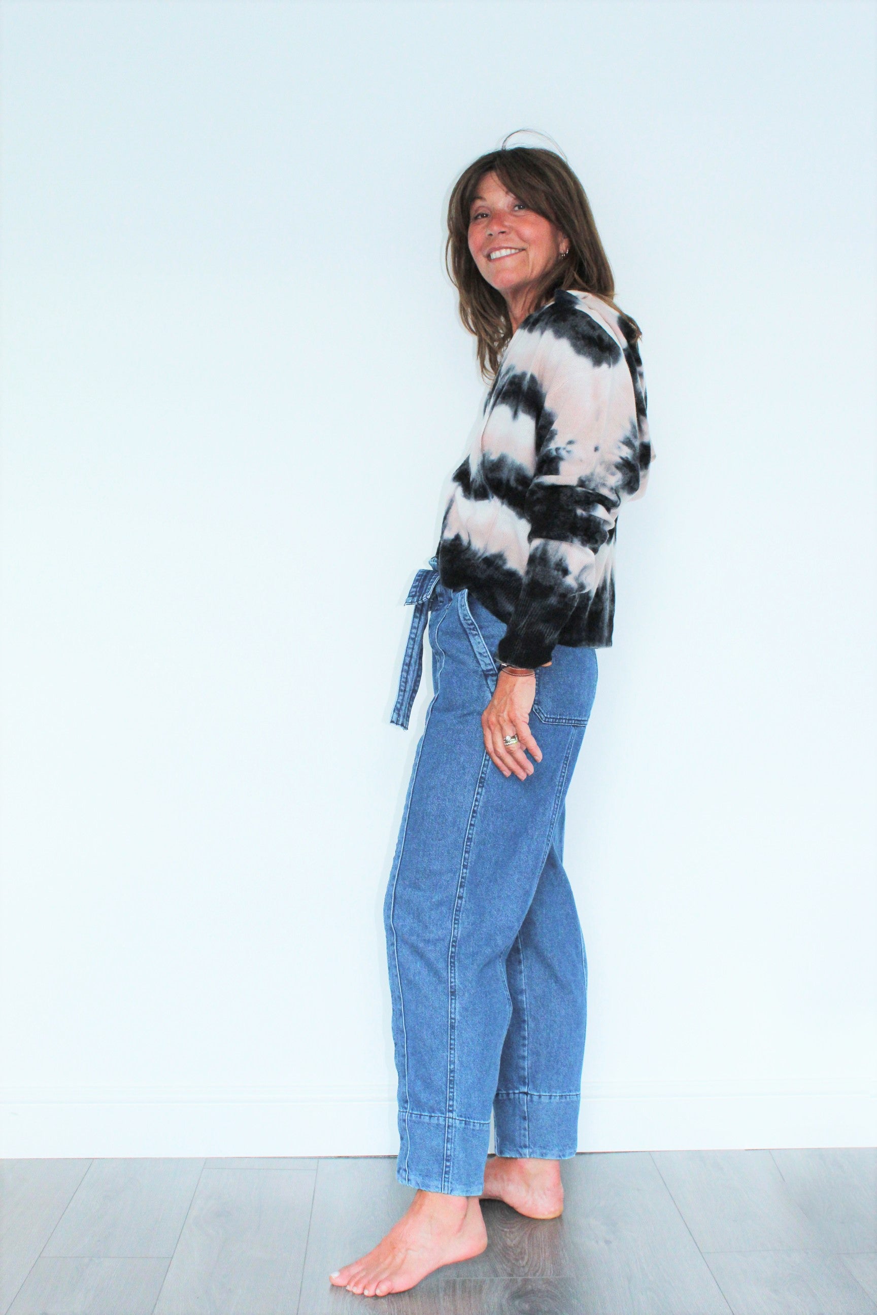 SEC.F Jeanie Trousers in Blue Denim