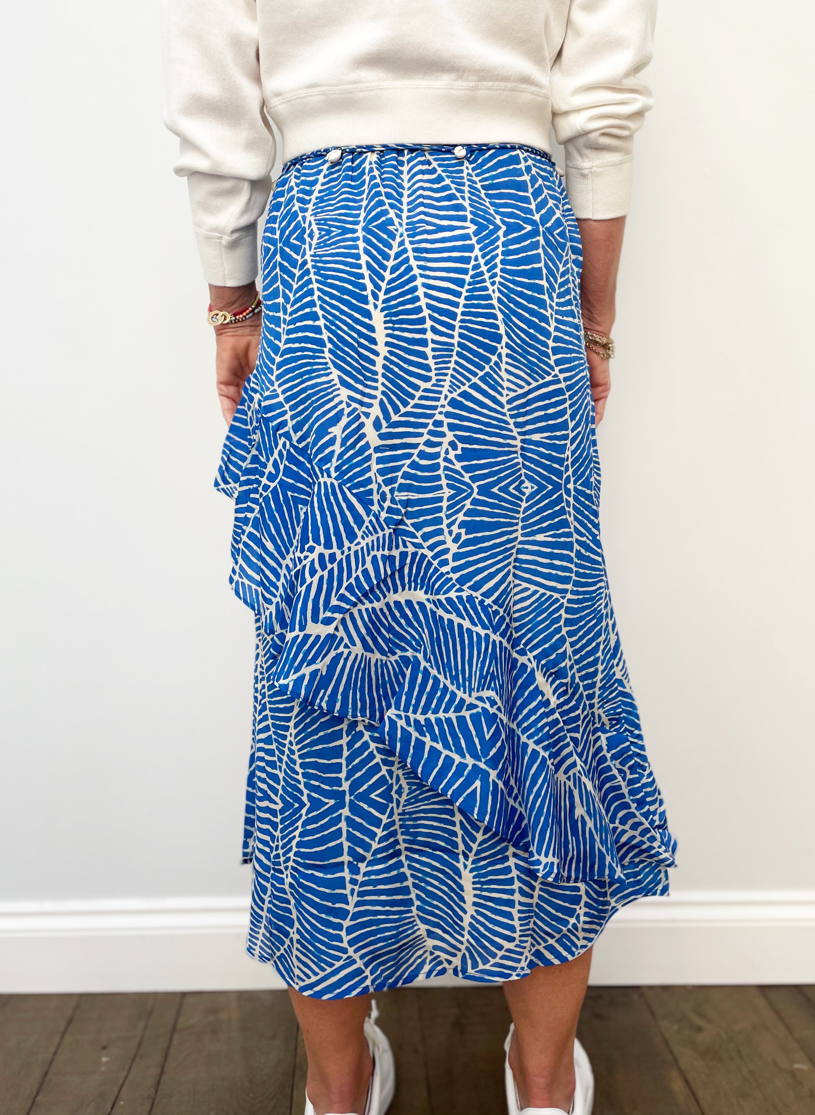 MOLIIN Nadia Long Skirt in Princess Blue