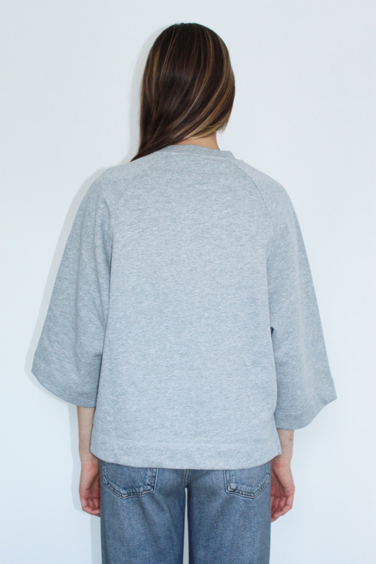 GANNI T2793 Isoli Oversized Sweat in Paloma Melange