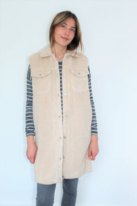 You added <b><u>SLF Jany Long Teddy Vest in Sandshell</u></b> to your cart.