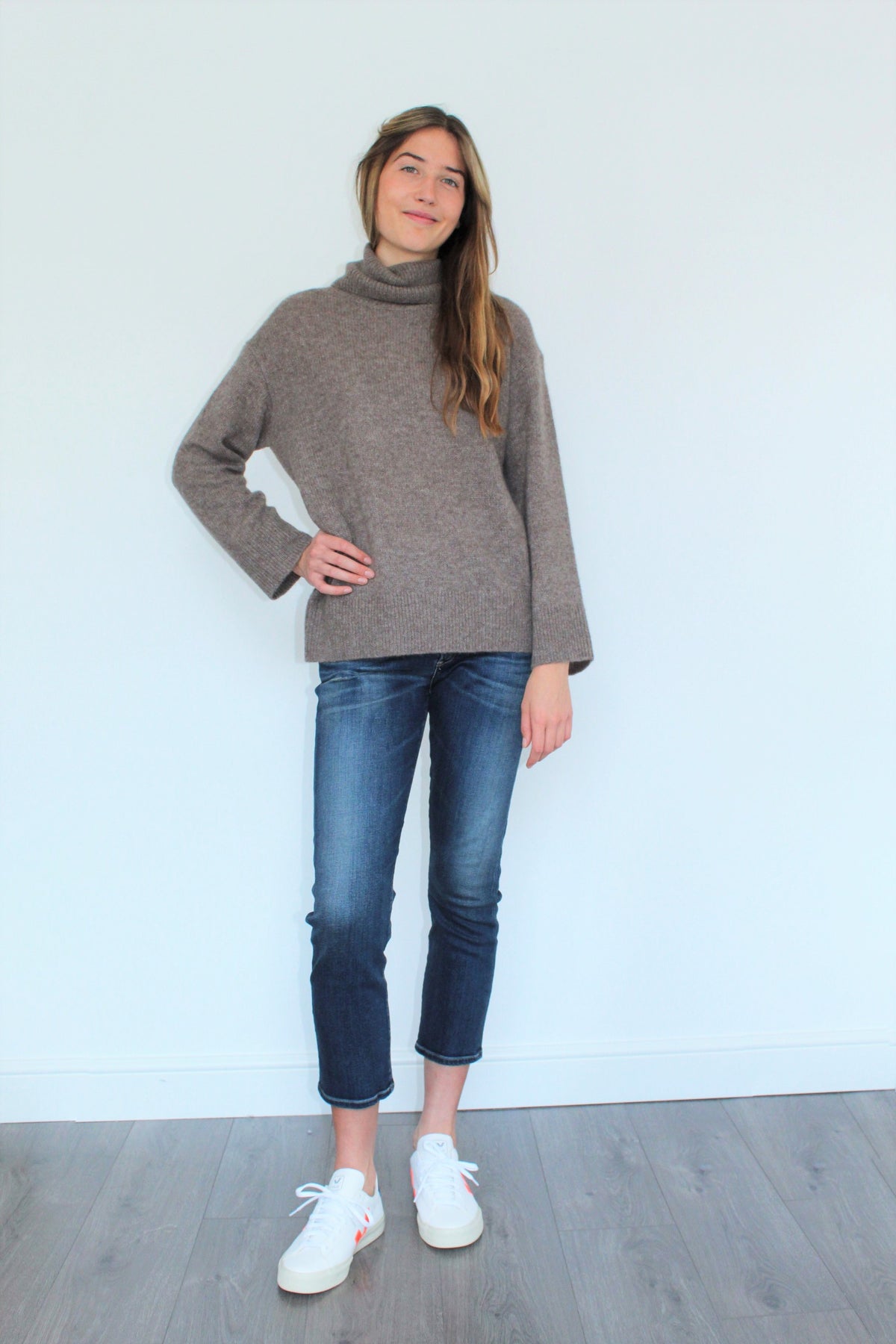 RAILS Imogen Cashmere Pullover in Hazelnut