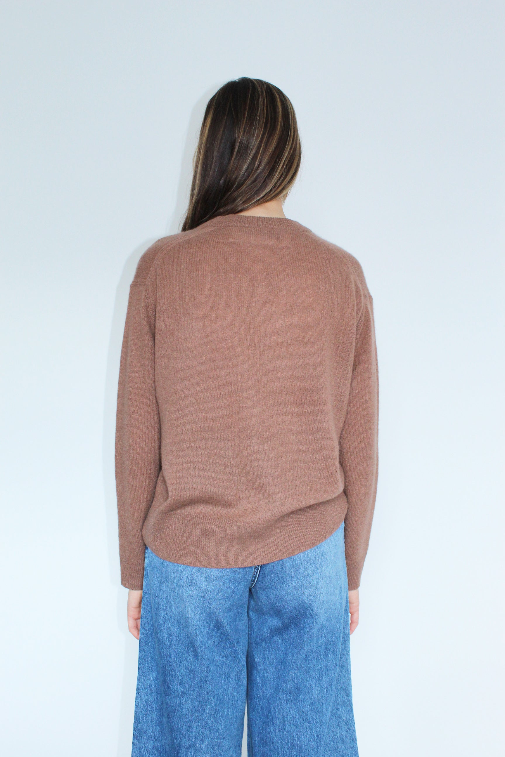 360 Daphne Crewneck Knit in Chestnut