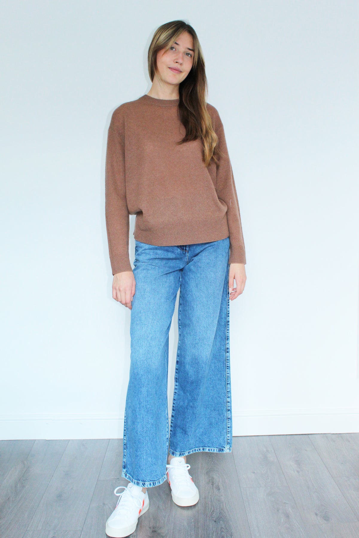 360 Daphne Crewneck Knit in Chestnut