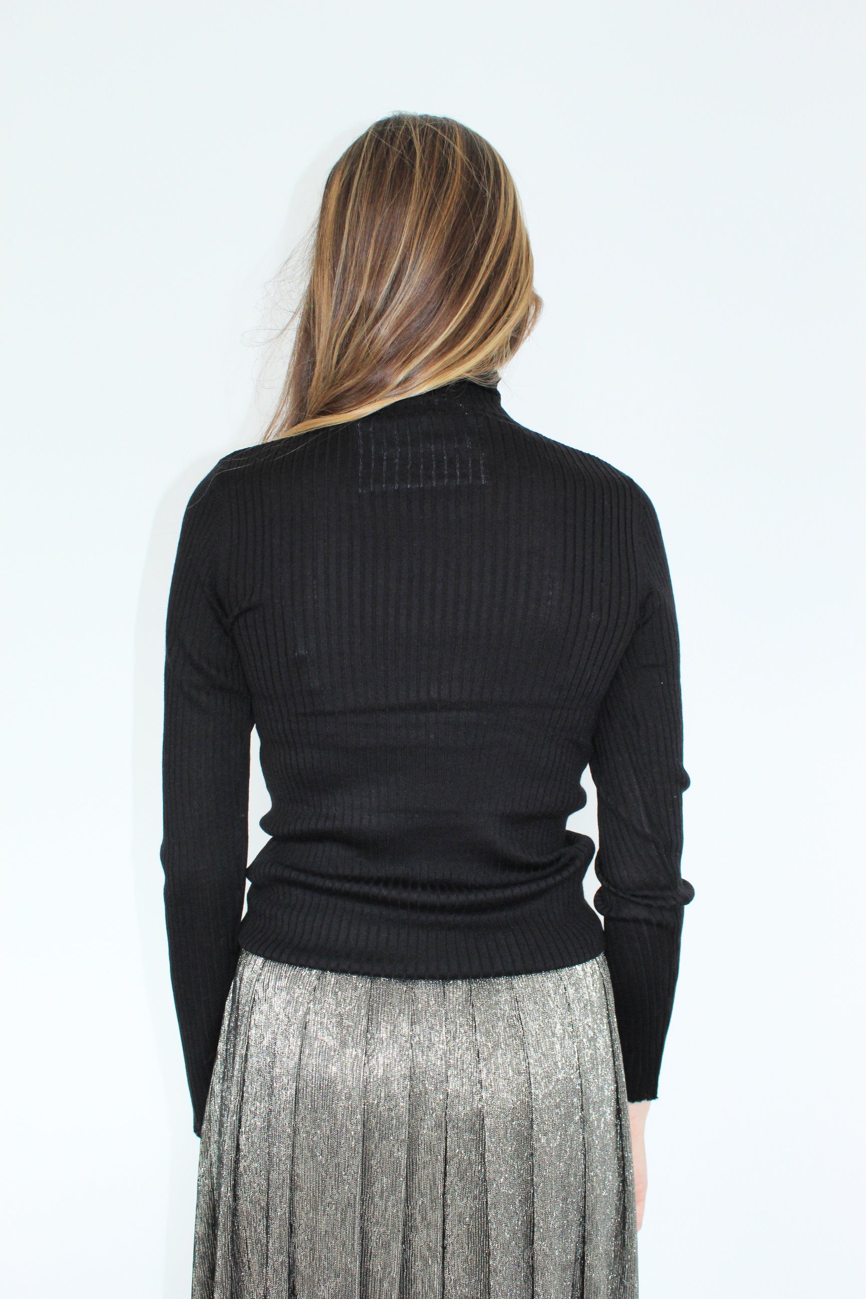 SLF Costina Rollneck Rib Knit in Black