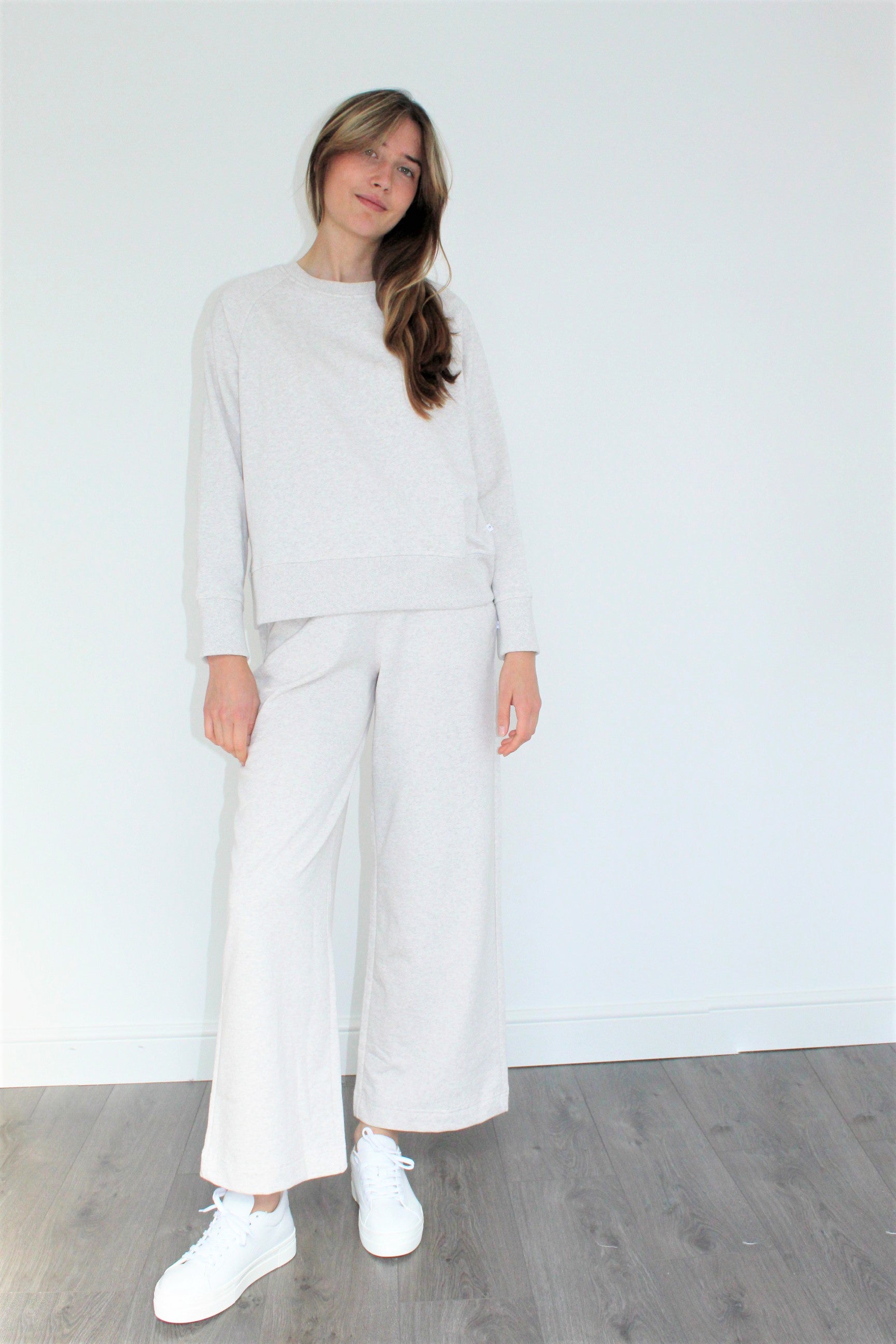 SLF Liesel Wide Sweat Pants in Sand Melange