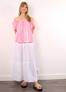 You added <b><u>120% Lino V0W595O Skirt in White</u></b> to your cart.