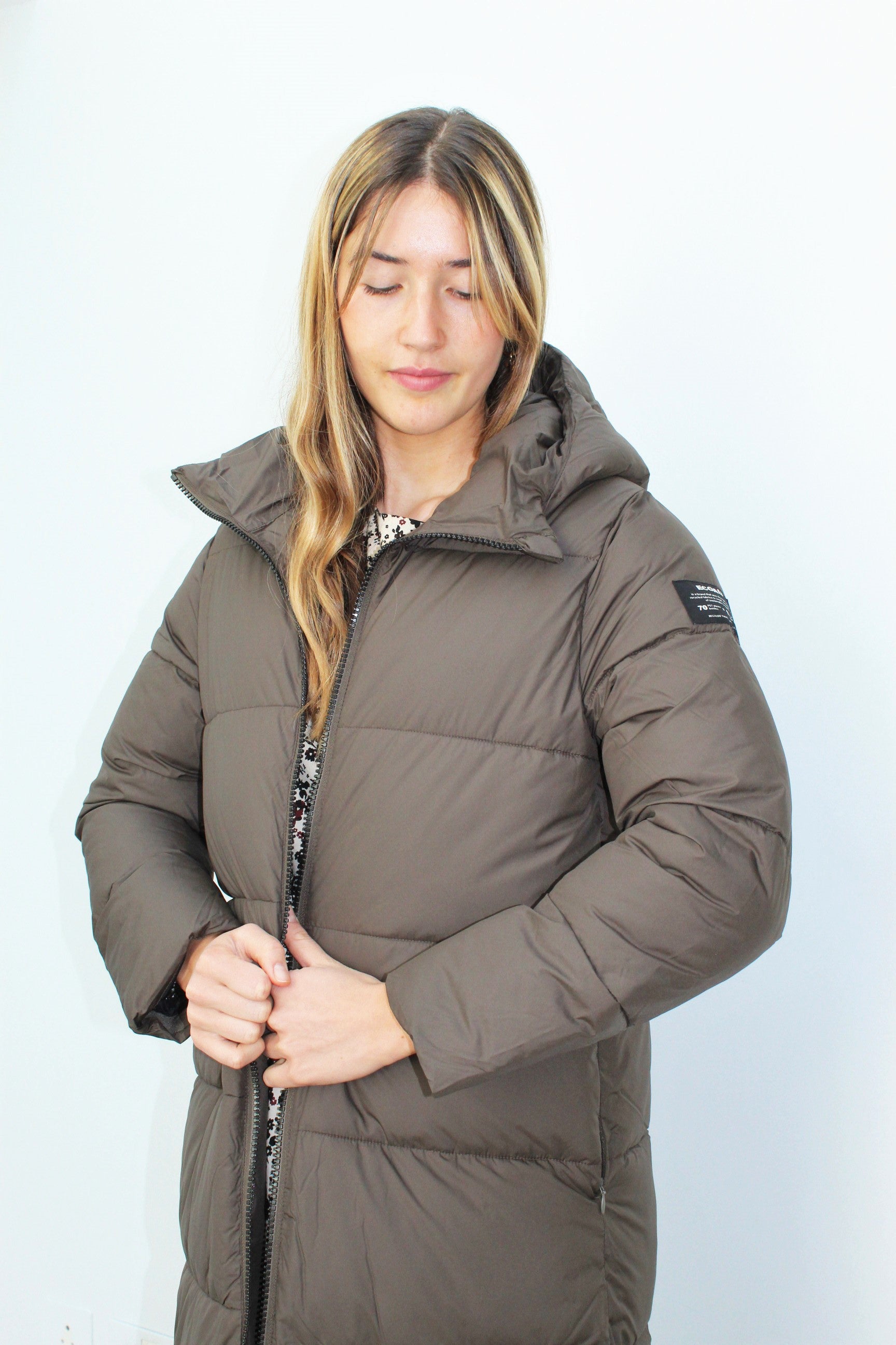 Ecoalf Lenox Long Jacket in Dark Bronze