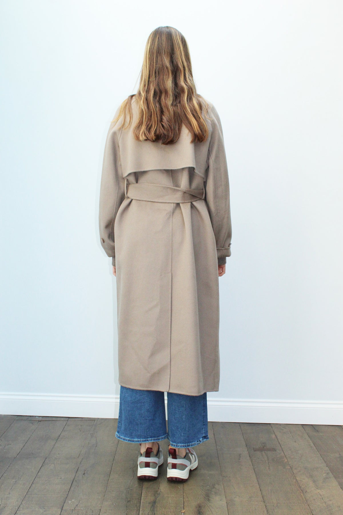 JOSEPH Colette Long Coat in Taupe