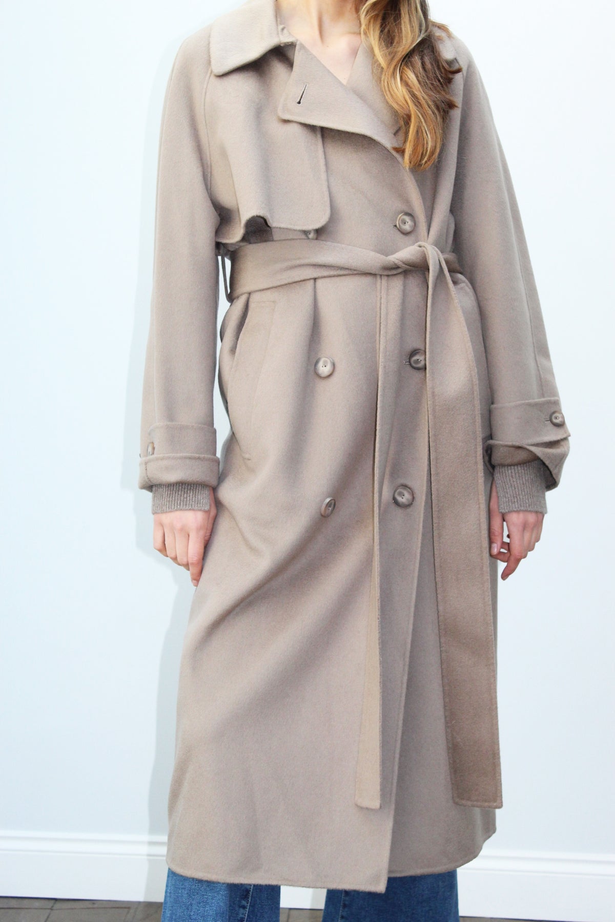 JOSEPH Colette Long Coat in Taupe