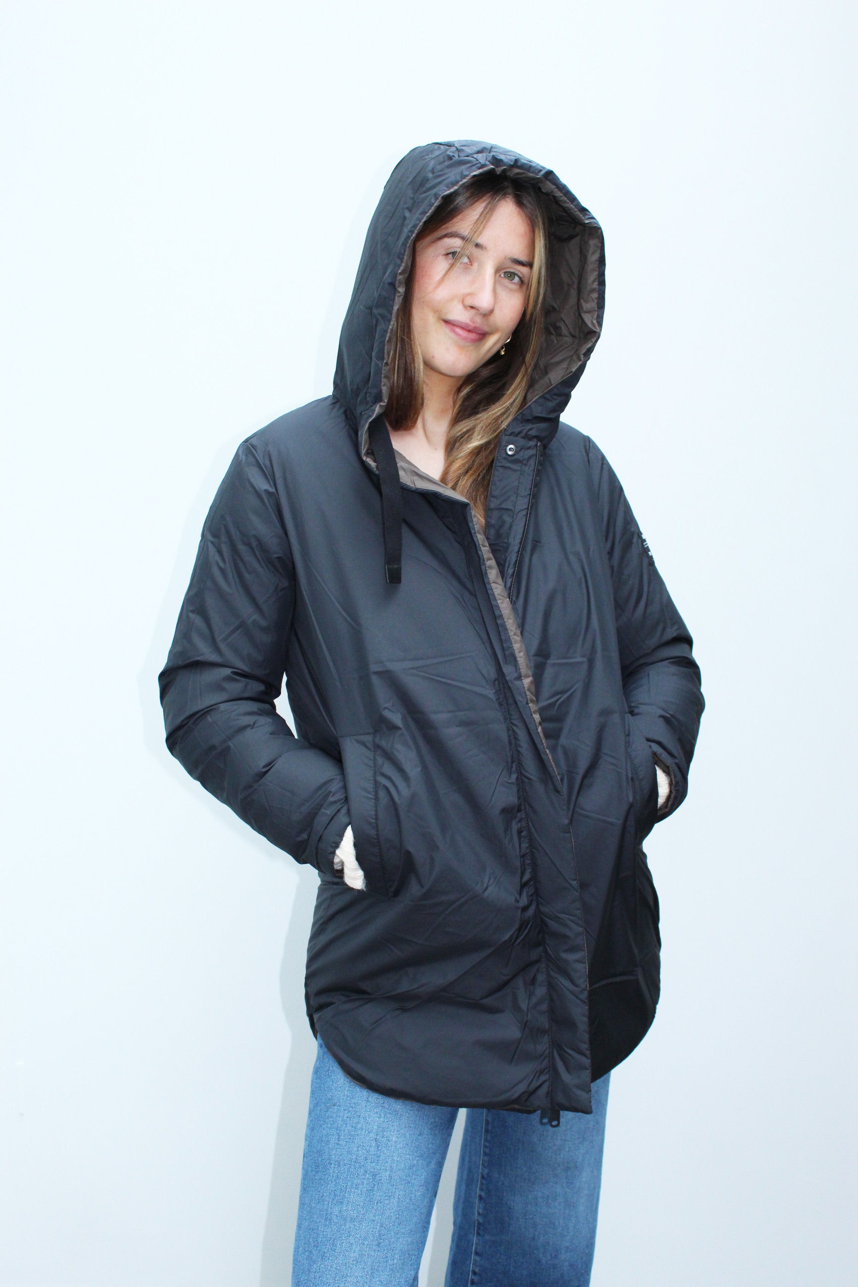 Ecoalf Noir Reversible Jacket in Dark Bronze