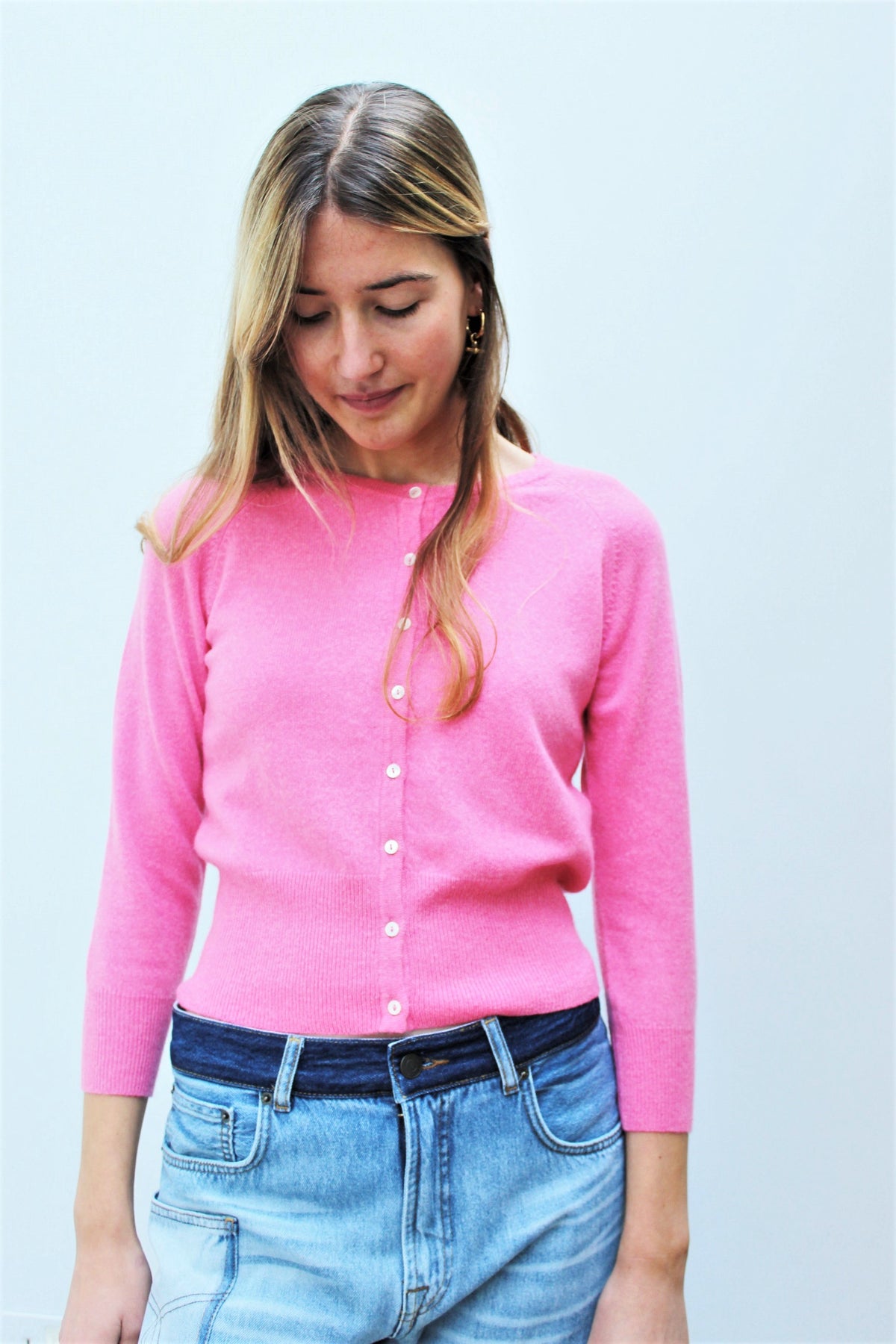 JU Shrunken Cardigan in Candy