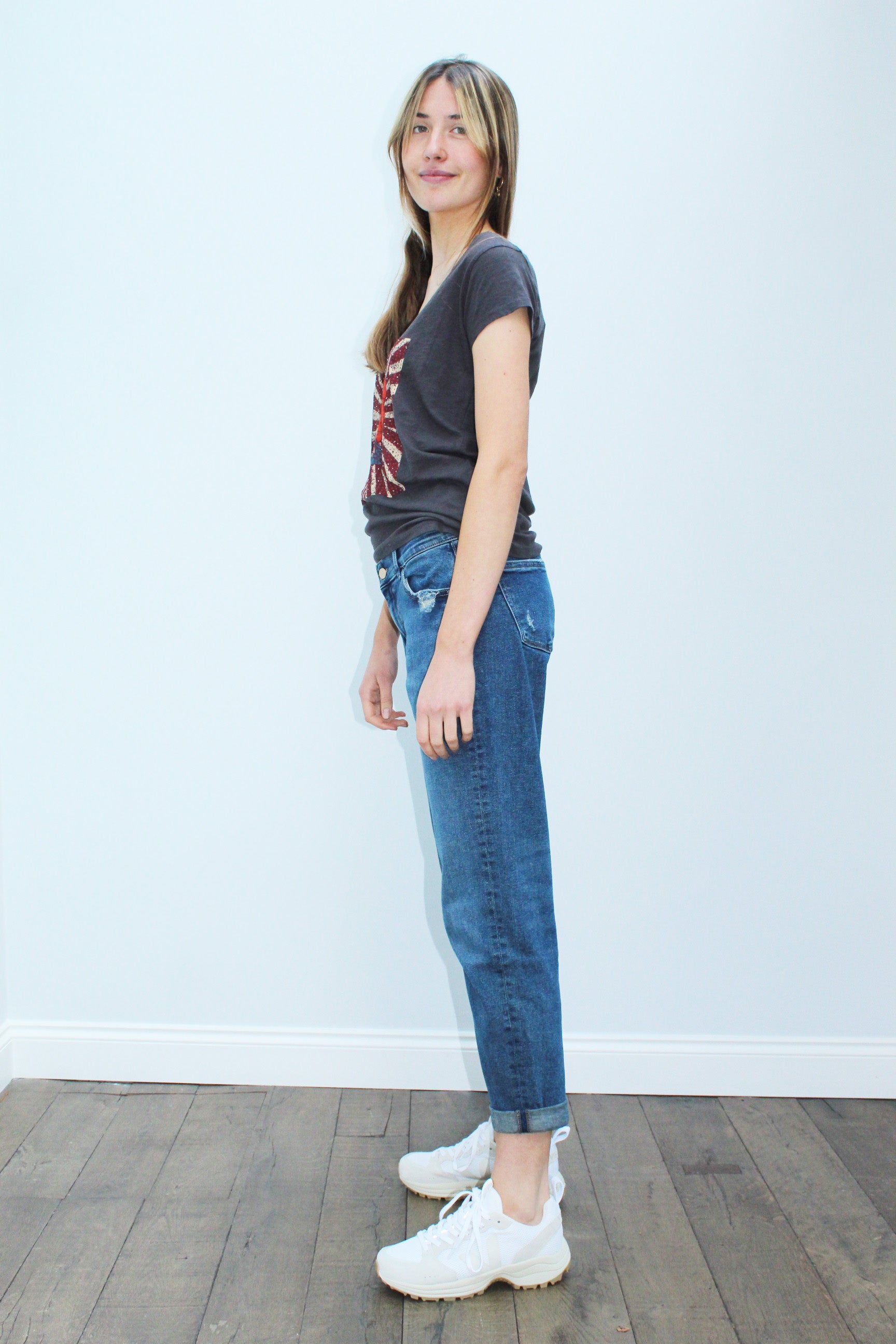 DL1961 Riley Boyfriend Jeans in Seaborn