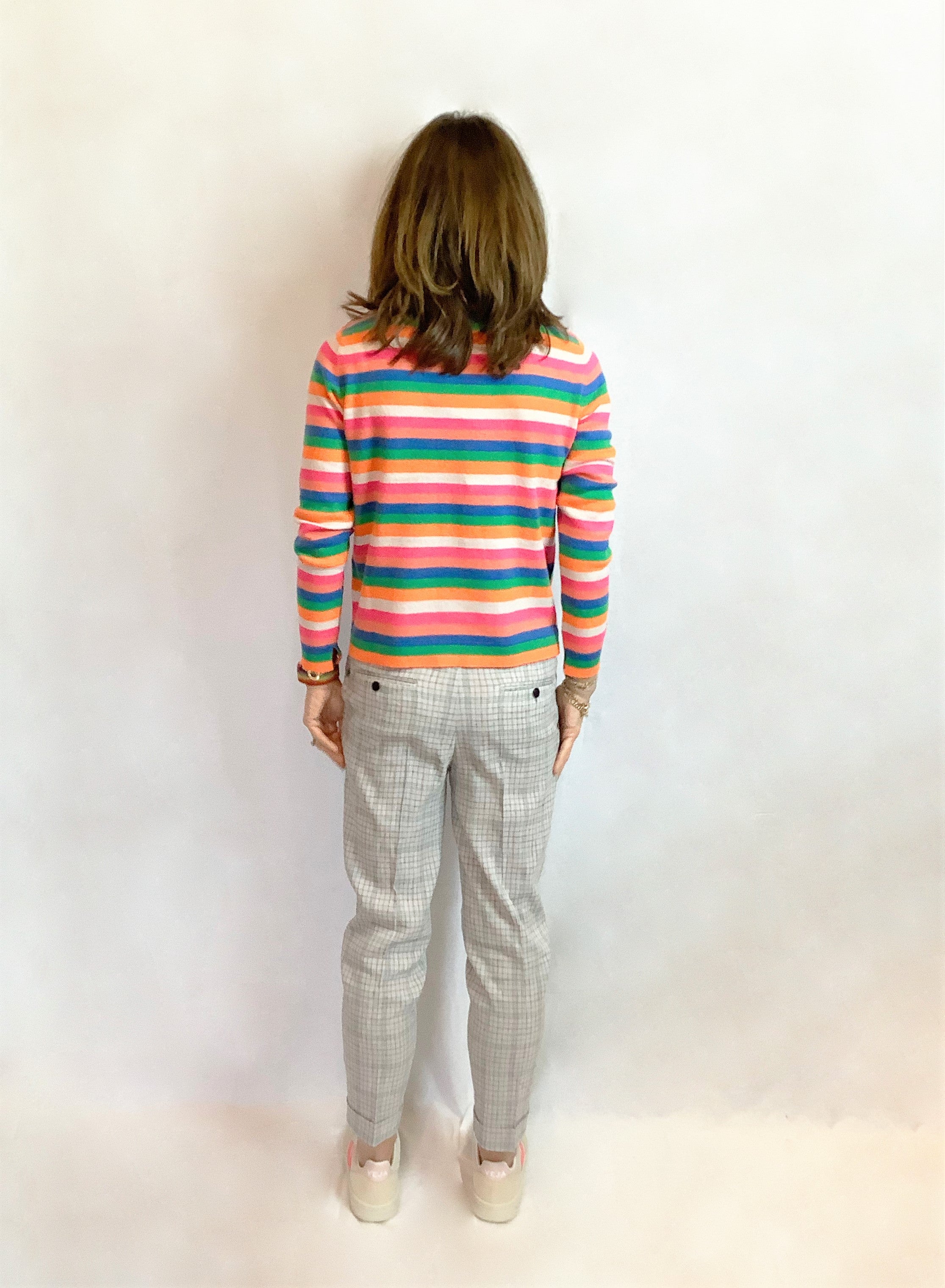 JU Mini Stripe Crew in Multi