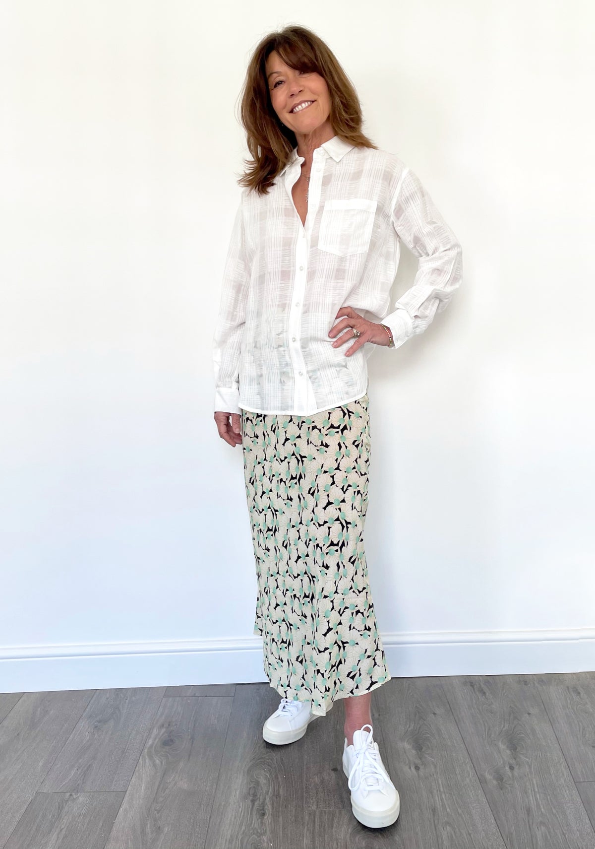 VB Keiko Button Down Shirt in White